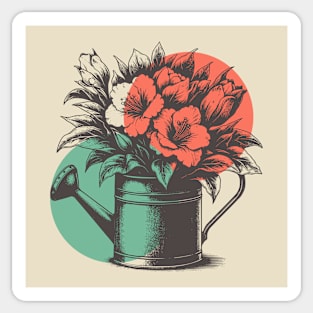 Flower in Watering Can Sticker